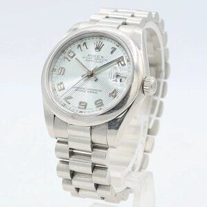 2001 Rolex 178246 Concentric Glacial Datejust Ladies Wristwatch Platinum 950
